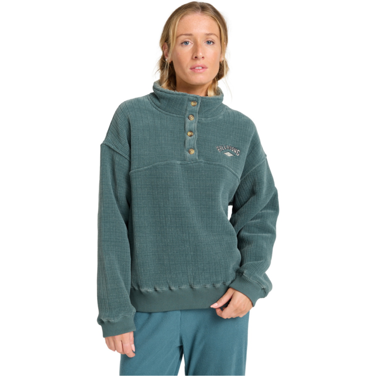 2025 Billabong Mujer Sudadera Pullover All Mine EBJPF00115 - Slate Blue